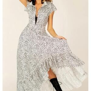 Joyfolie MiaJoy Courtney Dress in Cream Speckle Women’s size M